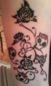 Skull n Roses tattoo
