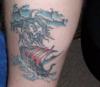 Viking and Boat tattoo