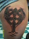 dragon cross tattoo