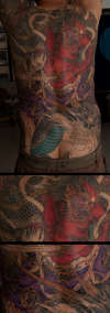 Japanese back piece tattoo