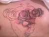 sacred heart with skull and roses 2nd session tattoo