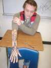 tree with roots on hand tattoo
