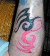 black n pink tattoo