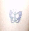 Purple Ankle Butterfly tattoo