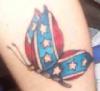 Confederate Flag Butterfly tattoo