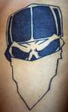 skull with hat tattoo