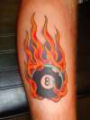 flaming eight tattoo