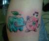 Jiggly and Bulba tattoo