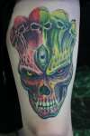 color skull tattoo