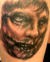Leather Face tattoo