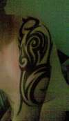 Tribal extended re-coloured finished. tattoo