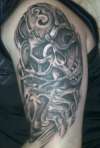 demonic half sleeve tattoo