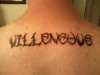 My last name. tattoo