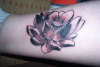 Lotus Flower On leg tattoo