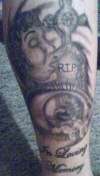 Leg Memorial Tattoo