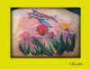 Airplane and tullips tattoo