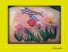 Airplane and tullips tattoo