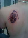 Screaming hand Grenade - Santa Cruz by Jim Phillips tattoo