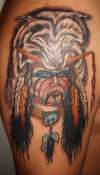 indian wolf tattoo
