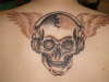 Headphone Skull tattoo