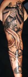 Phoenix lotus sleeve 2nd sitting, Phoenix shading tattoo