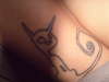 Cat outlines tattoo