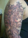 close up of the tree tattoo
