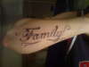 family-script tattoo