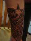 dragon and 3 stars tattoo
