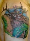 Bugling Elk tattoo