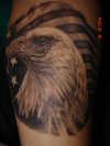 EAGLE WITH AMERICAN FLAG tattoo